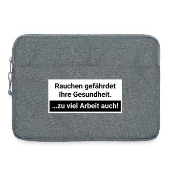 Zu viel Arbeit gefährdet die Gesundheit Burnout  - Laptoptasche 15" - Grau meliert - Vorne