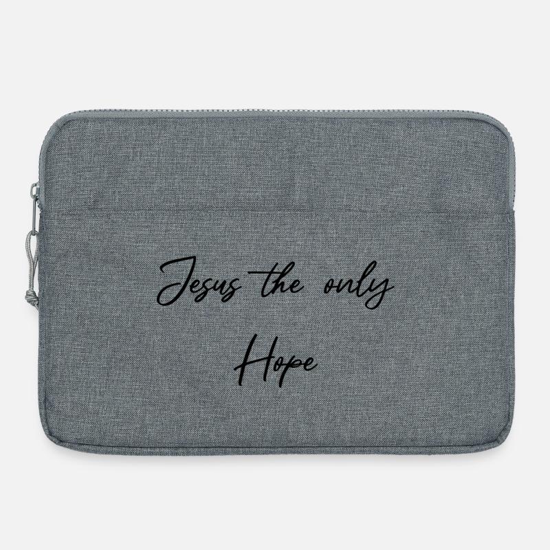 Jesus die einzige Hoffnung - Laptoptasche 15" - Grau meliert