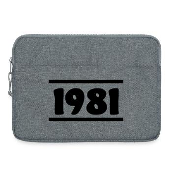 1981 Geburtstag 1981  - Laptoptasche 15" - Grau meliert - Vorne