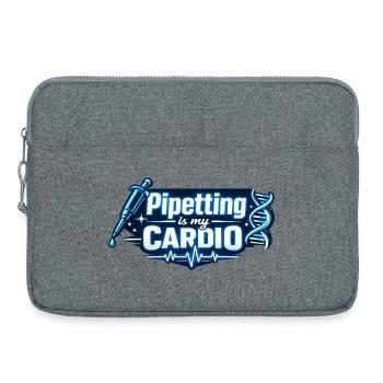 Pipetting is my Cardio - Laptoptasche 15" - Grau meliert - Vorne
