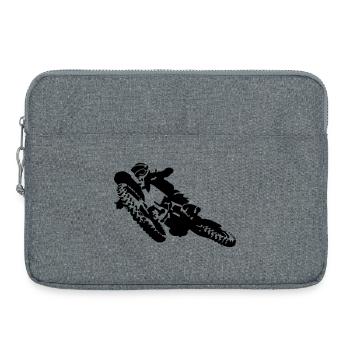 motocross - Sacoche pour ordinateur portable 15 pouces - gris chiné - Devant