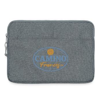 Camino Francés Pilger-Stempel | Jakobsweg - Laptoptasche 15" - Grau meliert - Vorne