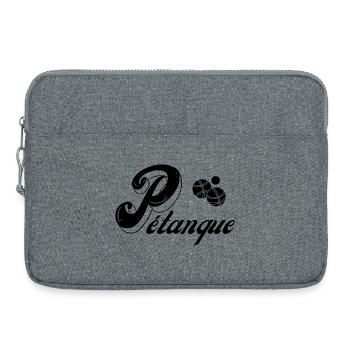 pétanque, fan de pétanque, bouliste - Sacoche pour ordinateur portable 15 pouces - gris chiné - Devant