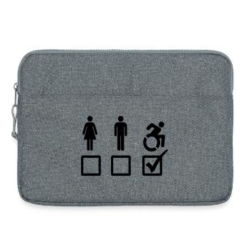 All wheelchair users are suitable* - Laptop bag 15" - heather grey - Front