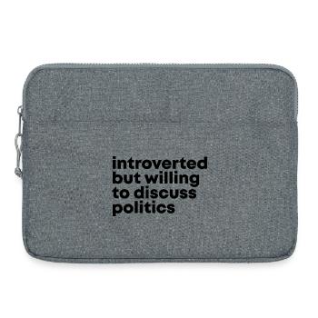 Politics - Laptop bag 15" - heather grey - Front