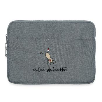 Funny Christmas - Laptop bag 15" - heather grey - Front