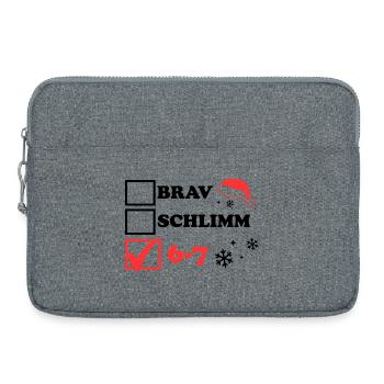 brav schlimm 6-7 Weihnachten - Laptoptasche 15" - Grau meliert - Vorne