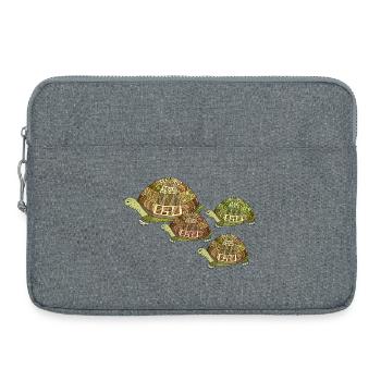 turtles - Laptop bag 15" - heather grey - Front