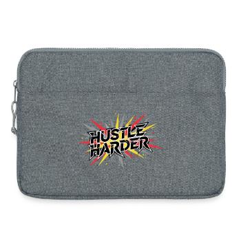 Hustle Harder Graffiti Pulse - Laptop bag 15" - heather grey - Front