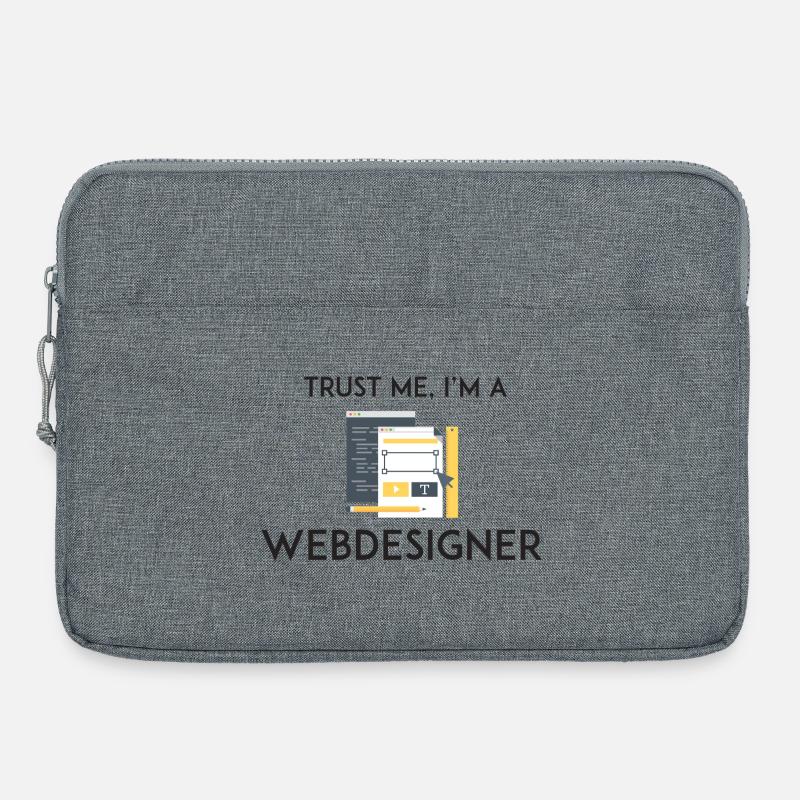 Vertrau mir, ich bin Webdesigner - Laptoptasche 15" - Grau meliert