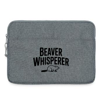 Biber-Flüsterer - Laptoptasche 15" - Grau meliert - Vorne