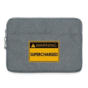 USDM sticker - SUPERCHARGED - Laptop bag 15" - heather grey - Front