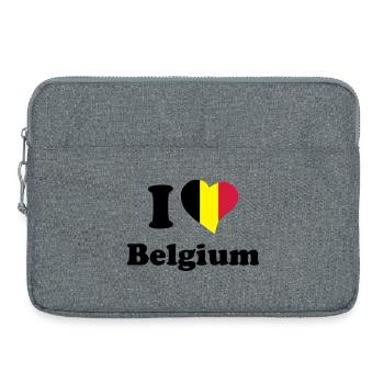 I love Belgium - J'aime la Belgique - Sacoche pour ordinateur portable 15 pouces - gris chiné - Devant