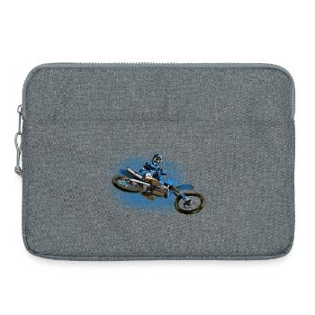 motocross - Sacoche pour ordinateur portable 15 pouces - gris chiné - Devant