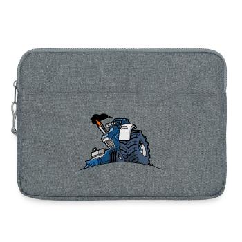 1293 DRAWSMALL BLEU - Sacoche pour ordinateur portable 15 pouces - gris chiné - Devant