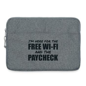 There for the free Wi-Fi and the salary - Laptop bag 15" - heather grey - Front