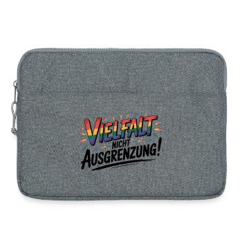 Diversité au lieu d’exclusion - Logo Cool Pride - Sacoche pour ordinateur portable 15 pouces - gris chiné - Devant