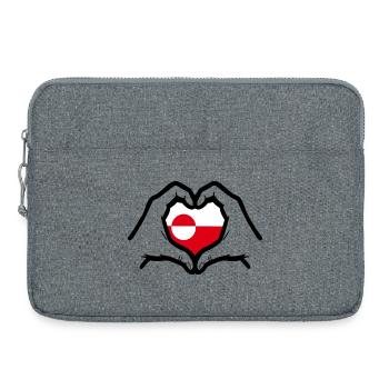 Amour au Groenland - Sacoche pour ordinateur portable 15 pouces - gris chiné - Devant
