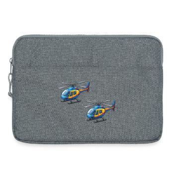 Helicopter Cartoon - Laptop bag 15" - heather grey - Front