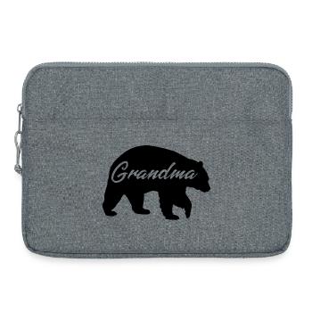 Chemise cadeau mignonne Grand-mère Ours - Sacoche pour ordinateur portable 15 pouces - gris chiné - Devant