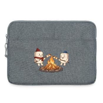 Lagerfeuer-Marshmallow-Freunde - Laptoptasche 15" - Grau meliert - Vorne