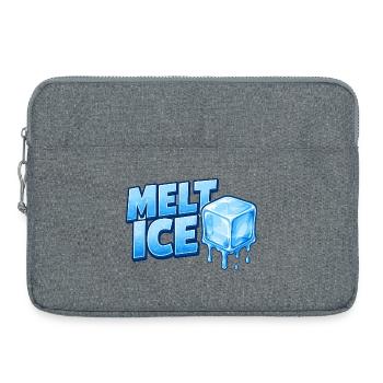 Melt Eis Eiswürfel Typo - Laptop bag 15" - heather grey - Front