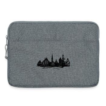 Altstadt Silhouette Moers - Laptoptasche 15" - Grau meliert - Vorne