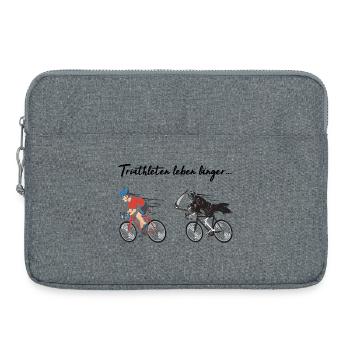 Triathlon - Triathleten leben länger! - Laptoptasche 15" - Grau meliert - Vorne
