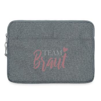 L’équipe mariée avec coeur - Sacoche pour ordinateur portable 15 pouces - gris chiné - Devant