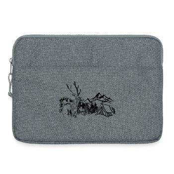 Cerfs, Montagnes, Nature, Camping - Sacoche pour ordinateur portable 15 pouces - gris chiné - Devant