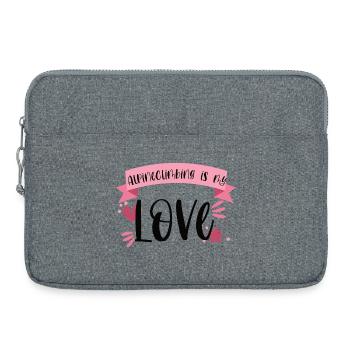 Klettern Alpinklettern Liebe Berge Geschenk - Laptoptasche 15" - Grau meliert - Vorne