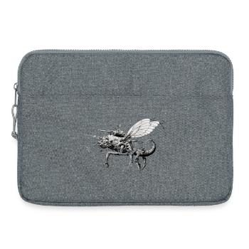 Roboter-Insekt - Laptoptasche 15" - Grau meliert - Vorne
