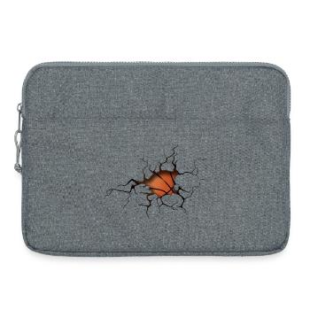 Halftone Basketball Silhouette - Laptoptasche 15" - Grau meliert - Vorne