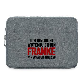 Je ne suis pas en colère, je suis Franconien - Sacoche pour ordinateur portable 15 pouces - gris chiné - Devant