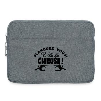 Planquez vous voilà la Chieuse Humour - Sacoche pour ordinateur portable 15 pouces - gris chiné - Devant