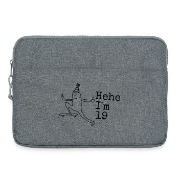 19th Birthday Gift Funny 19 Years 19th - Laptop bag 15" - heather grey - Front