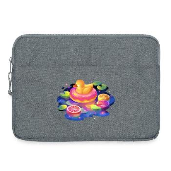 Fruchtiger Donut-Enten-Trip - Laptoptasche 15" - Grau meliert - Vorne