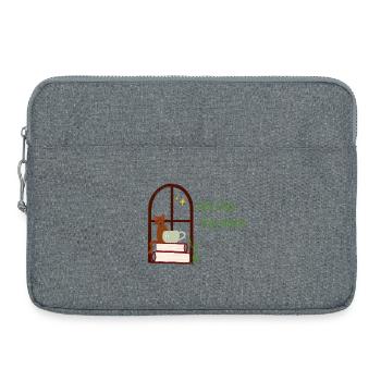 Reste au chaud, reste à la maison - Sacoche pour ordinateur portable 15 pouces - gris chiné - Devant