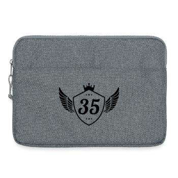 35 Armoiries - Sacoche pour ordinateur portable 15 pouces - gris chiné - Devant