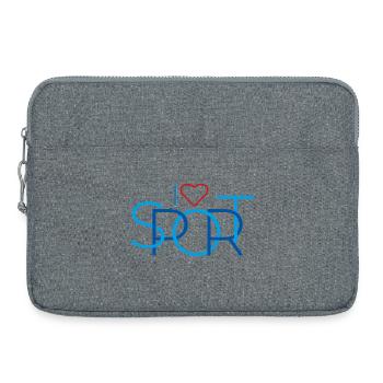 i_love_sport - Sacoche pour ordinateur portable 15 pouces - gris chiné - Devant