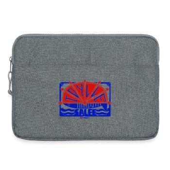 Salty idyll, fan and sea love - Laptop bag 15" - heather grey - Front