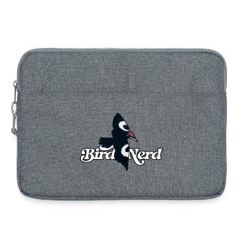 T-shirt Bird Nerd Logo - Sacoche pour ordinateur portable 15 pouces - gris chiné - Devant