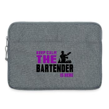 Keep Calm Barkeeper Design - Laptoptasche 15" - Grau meliert - Vorne