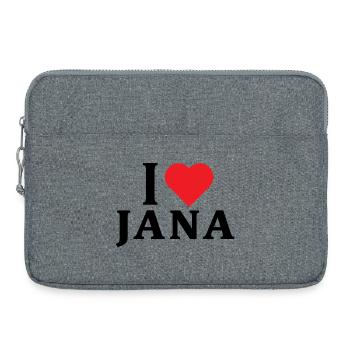 t-shirt J’aime Jana idée cadeau t-shirt - Sacoche pour ordinateur portable 15 pouces - gris chiné - Devant