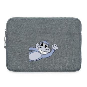 Affe Gruß Begrüßung - Laptoptasche 15" - Grau meliert - Vorne