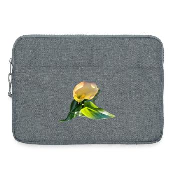 YELLOW CALLA LILY - Laptop bag 15" - heather grey - Front