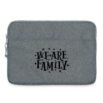 We Are Family Lettering - Laptop bag 15" - heather grey - Front