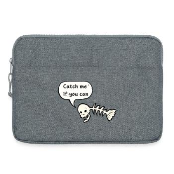 Fishing - Catch me if you can - Laptop bag 15" - heather grey - Front