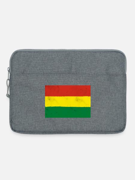 Flagge von Bolivien - Laptoptasche 15" - Grau meliert