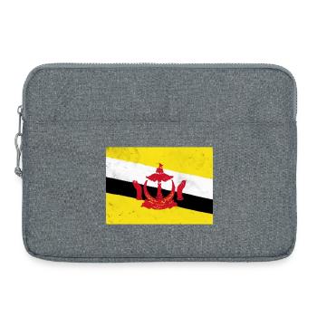 Flag of Brunei - Laptop bag 15" - heather grey - Front